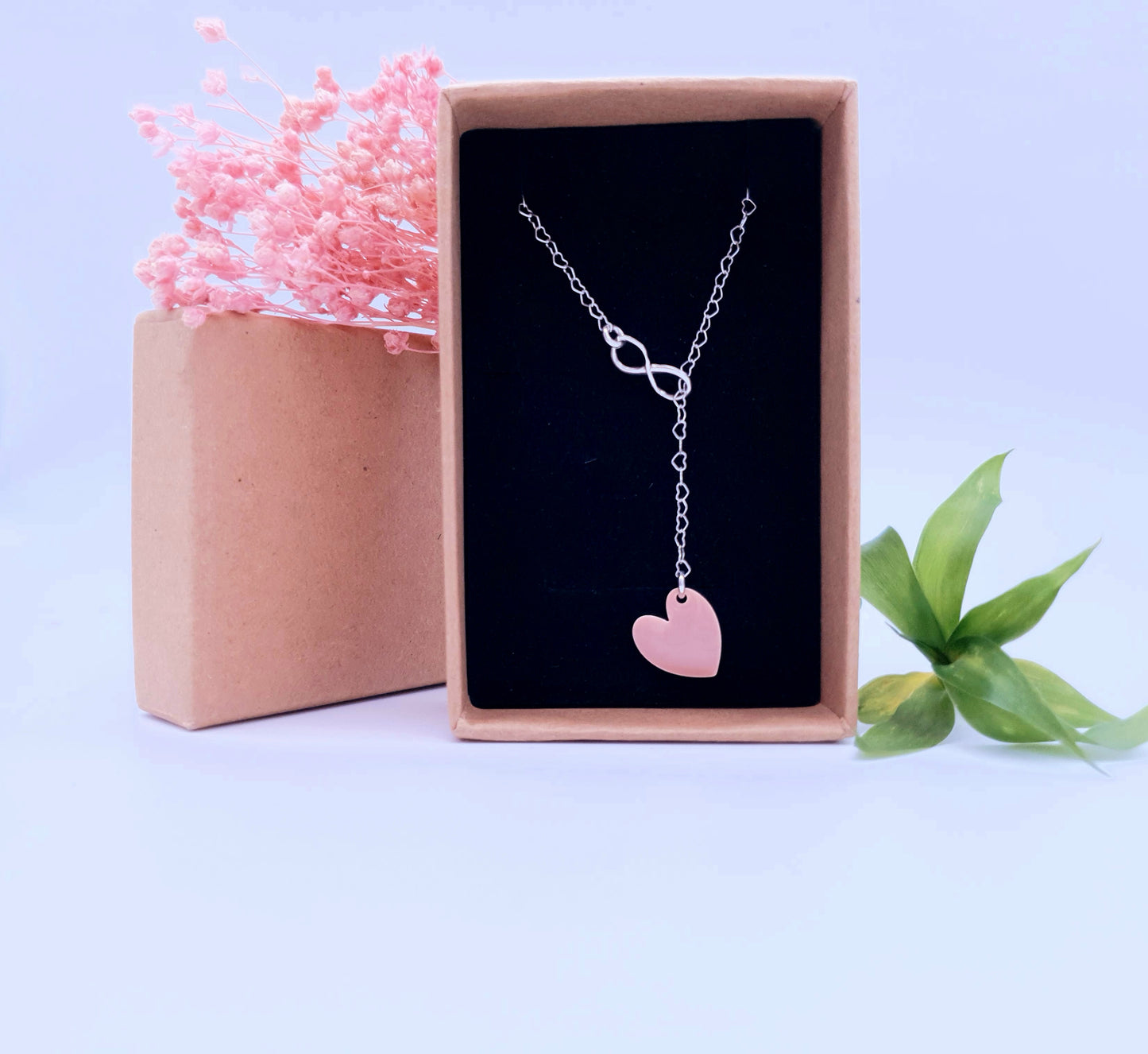 Collar corazón infinito