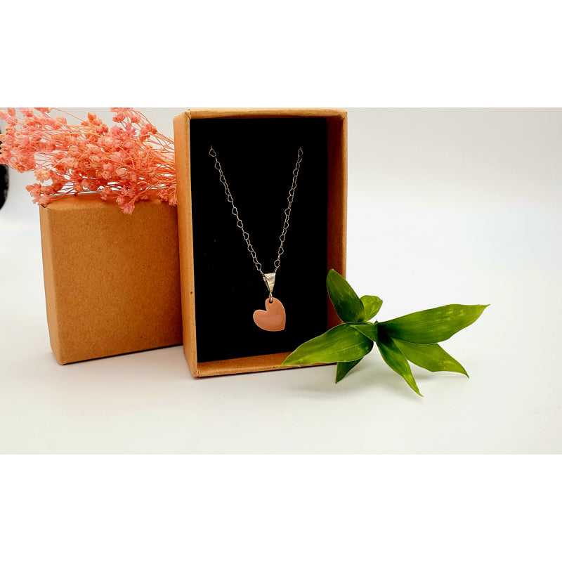 COLLAR CORAZÓN ROSA