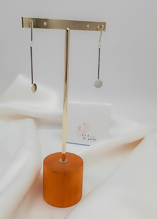 Pendientes Línea Lunar en plata – Pétalos de Plata